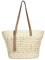 Ayakizi Sac à Main en Paille Femmes Sac de Plage D'été en Paille Tissée Sac à Bandoulière de Loisirs Tote Portés épaule Pour Voyage, Date et Vacances (Beige)