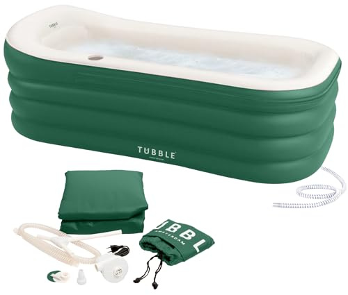 Tubble® Royale Badewanne Aufblasbar Emerald Green 255 Liter - Faltbare Badewanne für Erwachsene bis 188 cm, Aufbau in 1min, Für Indoor und Outdoor, Home Spa & Eisbad