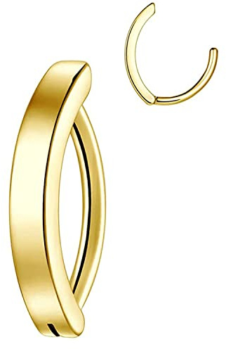 YEBOCIYO 14G Bauchnabelpiercing Bar Schmuck Bauchnabel Ring Bauchnabelpiercing Chirurgenstahl Clicker Piercing Bauchnabelring Bauchnabelpiercing Reverse Curved Nabel Langhantel Schmuck