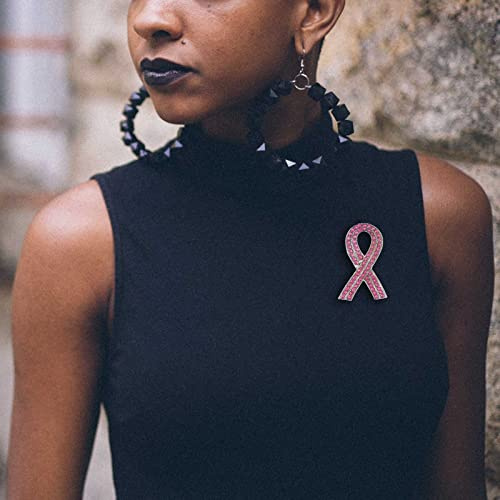 Wendalern Strass Schleife Brosche Für Frauen Rosa Kristall Brustkrebs Bewusstsein Pin Elegante Rosa Schleife Brosche Korsage Diamant Revers Pins Schmuck Geschenke Für Die Unterstützung Überlebenden