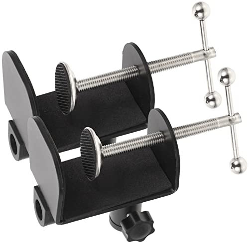 RAKUTE 2pcs Boom Arm Clamp for Microphone Mic Suspension Boom Scissor Arm Stand Holder Overhead Camera Tripod Mic Stand Lamp Base Brackets