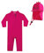 weVSwe Baby Girl Traje De Baño UV Protección UV De Una Pieza con Sombrero De Sol para Niños Pequeños Solapa Rosado Flamenco 2 Años