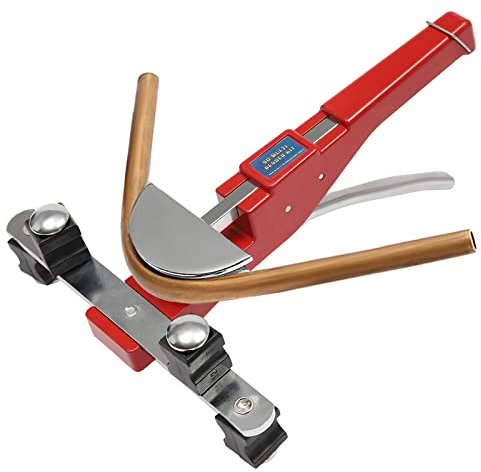 Rohrbiegemaschine Hand Rohrbiegemaschine, Rohrbieger Rohrbiegemaschine Set 6-22 mm Rohrbiegemaschine bis 90°-Rohrschneider, Biegegerät Biegevorrichtung für Kupferrohre, Aluminiumrohre (Rot)