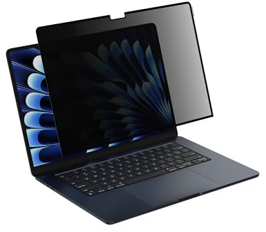Belkin ScreenForce TruePrivacy Bildschirmschutz für MacBook Air 15 M2, entspiegelte Blickschutzfolie, Härtegrad 2H, mit haftendem Silikonrand, leicht anzubringen und zu entfernen, wiederverwendbar