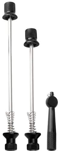 Hjatirace Schnellspann-Spieß-Set, Anti-Diebstahl-Radspieß-Mutter, Aluminiumlegierung, Rennrad-Schraubenstange, Schnellspann-Radmuttern vorne, Schnellspannspieß, einfach zu bedienen, tragbar für die
