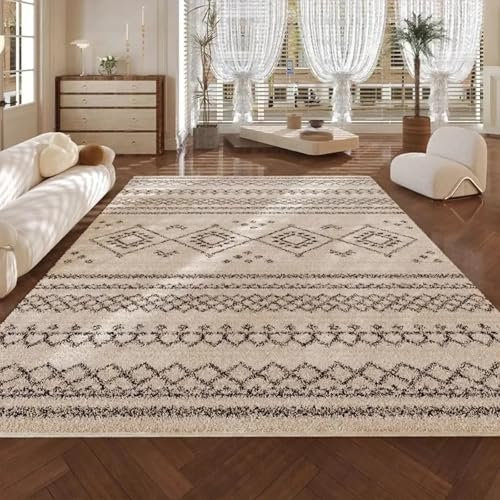 Tappeto marocchino lavabile grande e morbido moderno da fattoria per soggiorno, tappeto geometrico antiscivolo, resistente alle macchie, morbido per camera da letto, 240*300 cm (95×118 pollici)