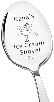 Nanas Ice Cream Shovel Spoon Gift for Grandma Nana Granny Birthday Gifts for Nan Retirement Gifts for Grandmother Funny Gifts for Grammy Nannie Mothers Day Presents for Nanny Mimi Spoons