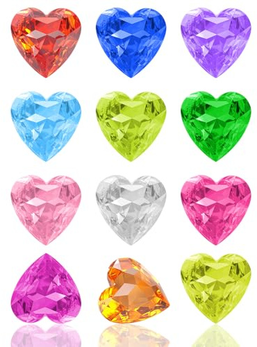 Vicloon Gemas de Acrílicas de Multicolores, 12pcs Diamantes Coloridos, Gemas de Buceo, Juguete de Tesoro de Diamante de AcríLico, Juegos de Piscina de Gemas para Niños y Niñas, Caza de Tesoros