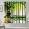 Kzzfqxb Cortinas de 117x183cm 2 Paneles, diseño de bambú Verde SPA Piedras de Primavera Velas aromaterapia Yoga meditación relajantes japonesas, decoración Zen para Dormitorio y Sala de Estar