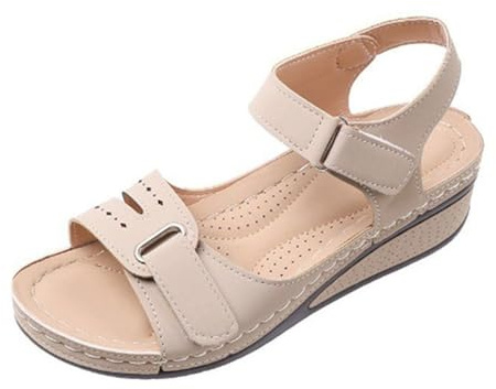 HOOUDO Sandali Ortopedici Donna,Sandali Donna Estive Eleganti Lavabili Sandalo Sportivo Zeppa Antiscivolo Scarpe da Trekking Comode per Camminare