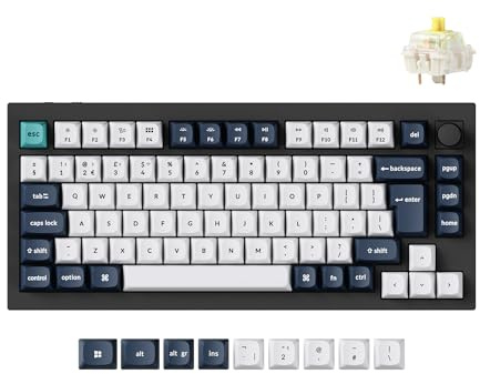 Keychron Q1 Max Wireless Mechanical Keyboard - Full Aluminum, Gateron Jupiter Early Tactile Switch, Hot-Swappable Programmable Knob QMK RGB (UK Layout) 2.4 GHz/Bluetooth for Mac Windows Linux - Black