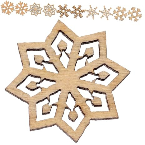 Artibetter 200piezas Copos Troncos De Madera Sin Terminar Decoración Navideña Materiales Para Manualidades Para Adornos De Invierno y Proyectos Creativos