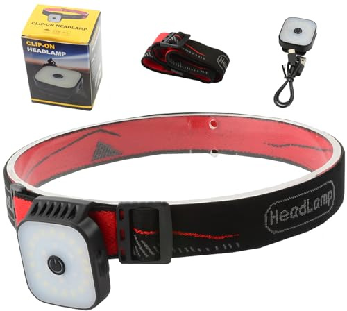 2er Set LED Clip Lampe, Wiederaufladbare Sicherheitslichter für Laufen Joggen Wandern & Camping, Lauf Ausrüstung Sicherheitslicht Nacht Perfekt für Rucksack Kinderwagen Hund oder als Stirnlampe