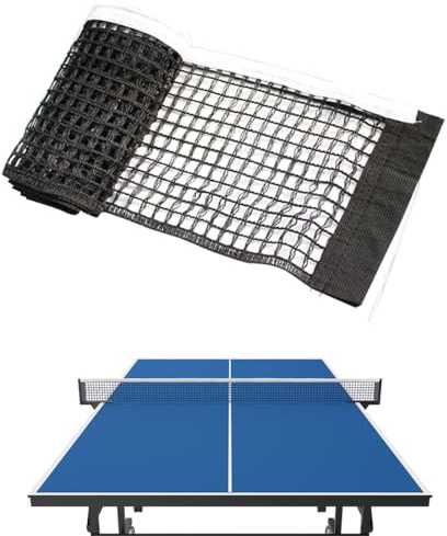 JYNXOR 1 Stück Tischtennisnetz, Tragbares Tischtennisnetz, langes Tischtennisnetz, Nylon Tischtennis Ersatznetz, tragbares Ping Pong Netz für Outdoor & Indoor, für jeden Tisch(Schwarz)