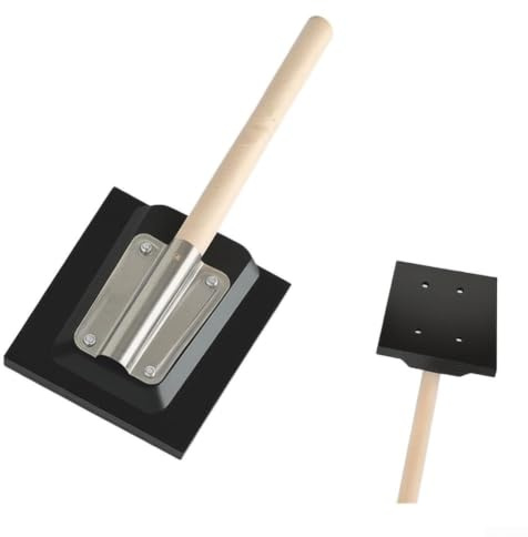 Grande martello in gomma per installazione di piastrelle con comodo manico ovale in legno, martello ad alta resistenza per assorbimento degli urti per porcellana e pavimenti (manico in legno)