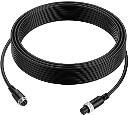 Cocar 16FT 5M Câble d'extension Vidéo Voiture 4 Broches Aviation Imperméable à l'eau Anti-Choc pour CCTV Caméra Rétro