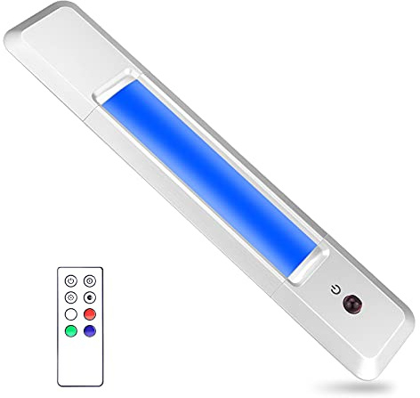 HONWELL New Version Counter Lights Wireless Color Changing LED Light Bar, Cabinet Kitchen Lighting with Remote, Multi Colored Closet Light Battery Powered Wardrobe Light Strip, Stick Lights for Stair