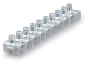 Confezione 100 pezzi Morsetti a Stecche da 10 Pezzi Morsetto Trasparente isolante per cavi elettrici fino a 10 mm (23021-10 mm)