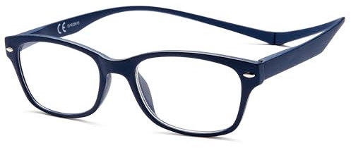 NEW VISION Occhiali da Lettura Uomo con Calamita, Calamitati da Collo, Certificazione CE, UV400 per Uomo Donna, NV3282 (Blu, 1.5, Diottria)