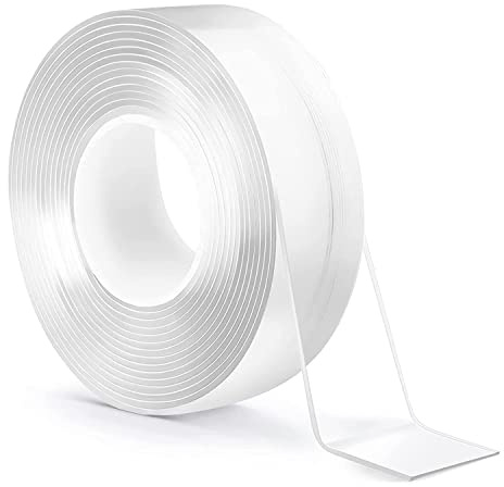 BNCHI 3CM*2MM*1M Nano Double Sided Tape Heavy Duty, Removable Transparent Strong Sticky Adhesive Mounting Tape for Carpet, Photos, Wall