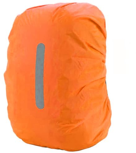 PINEPAN Regnskydd för skolväska, regnskydd, ryggsäck, vattentät ryggsäck, regncape med reflexer för vandring, camping, cykling, orange 35 l