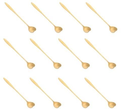 PRETYZOOM Cuillère À Glace En Métal Inoxydable 17.5 Cm Poignée Longue Cuillère À Dessert Polyvalente Pour Maison Café Boutique De Desserts