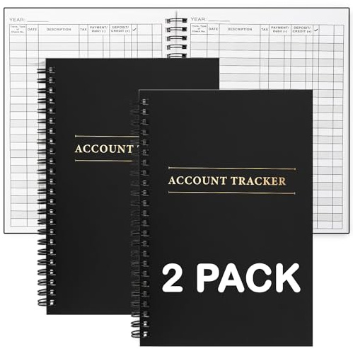 Paquete de 2 planificadores de presupuesto, libros contables para seguimiento del presupuesto del hogar, contabilidad de negocios, cuaderno de presupuesto para el hogar, planificador de finanzas,
