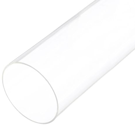 Rebower 8 Clear Plastic Rigid Pipe 76mm x 80mm(3 x 3.125) Acrylic Tube Round Polycarbonate Tubing, [for Plumbing, Hydraulics, Aquarium, DIY]