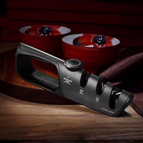 Affilacoltelli Guida all'affilatura dei coltelli portatili, Pietra affilatrice per coltelli con mannaia multiangolo per forbici e set di coltelli da chef, Piccolo strumento di affilatura per affilare