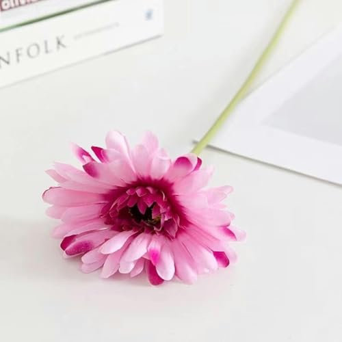 WZBAO 57 cm künstliche Gerbera-Blume für Hochzeitsdekoration, DIY-Seidenblumen, künstliche Blume, afrikanische Chrysantheme, Party- und Heimdekoration, lila, 1 Stück