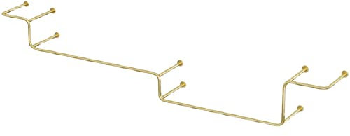 Kleiderstange zum Aufhängen an der Wand, gewerblicher industrieller Rohr-Trockenständer, Kleiderständer im Loft-Design, abnehmbare Garderobe, golden, 300 cm