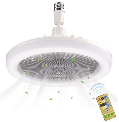 Nadiaen Grey LED Ceiling Fan Light Fan 30W 3 Speeds Dimmable 3 Colors Suitable for Small Spaces Bedroom Home Office Dorm