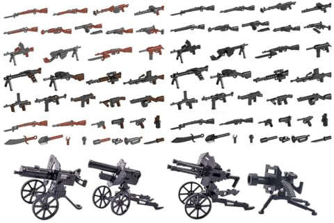 MASUSE Militär Waffen Bausteine für Soldaten, WW2 Klemmbausteine Modell Bausatz