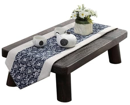 KLJUddGY Bodentisch Bodentische im japanischen Stil, Retro-Couchtisch, Erkerfenster, quadratischer Altartisch für Meditation, Zen-Tee, niedriger Tisch, niedriger Hocker einzigartig