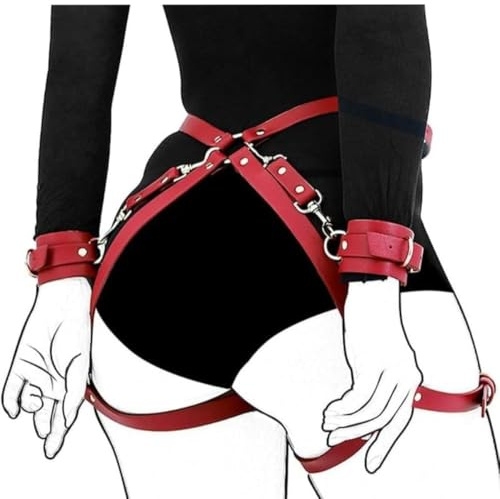 AJOHBM PU Meccanismo donna Reggicalze Punk Yoga Ŝèx.shôp regolabile Set in da-D23Y10Z