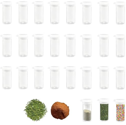 Set di Sale Pepe da Viaggio 27 pezzi mini Saliera Plastica 6 Ml Sale E Pepe Set Mini Saliera in Plastica per sale e pepe Piccolo mini Spargispezie Viaggio Coperchio per Barbecue Campeggio All'aperto