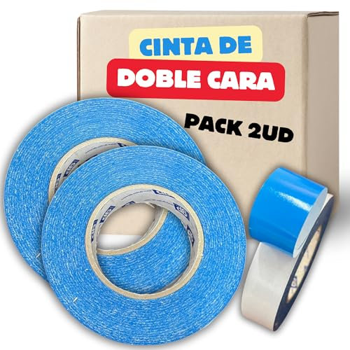 ALFOMBRAS IBERIA Cinta Doble Cara Adhesiva Fuerte para Moquetas Feriales - Cinta Ferial Resistente - Fijación Segura para Eventos y Exposiciones (pack 2uds -50mx2)