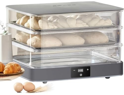 Macchina Lievitazione Pane 40L con Temperatura Regolabile 20-45°C e Temporizzazione 24 Ore - Elettrica e Rimovibile per Impasto Fermentazione