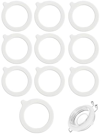 JUKOTA 10 Piezas Juntas de Silicona para Tarros, Junta de Silicona de Repuesto, Junta Hermético de Repuesto,Anillos de Sellado para Frascos, para Frascos de Vidrio, Almacenamiento de Alimentos