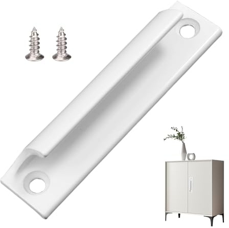 Terrassentür Griff Aluminiumlegierungsgriff Balkontürgriff Außen Inkl Edelstahl Schrauben,Türgriff Balkontür für Schranktüren und Schubladen Fenster Türen Fliegengitter,Terassentür Griff Aussen Weiss