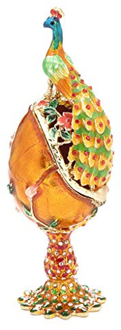 Dcfbkl Egg Ornament Easter Unique Royal Jewelry Box Diamante Egg for Rhinestone Trinket Display Home Decor Craft Figurines Toys for Girls