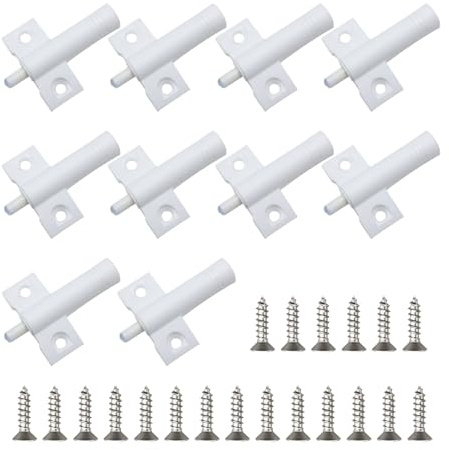 10Pack Damper Buffer for Kitchen Cabinet Door and Drawer, Soft Quiet Closer Cushion for Wardrobe and Closet, Push Open Touch Close Mechanism, Easy Install Home Cabinet Accessories