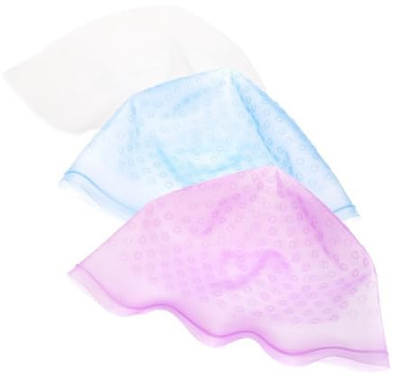 TINEASUR Set 2 Cappucci in Silicone Riutilizzabili per Evidenziare Chioma con Ago Uncinetto Professionale per Colorazione e Styling in Salone Colore Casuale