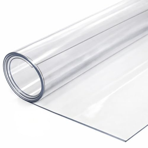 PARAMAISON Tovaglia Trasparente PVC 1,5 mm Antigraffio 100x220 cm | Rettangolare Copritavolo Impermeabile Antimacchia e Antigraffio