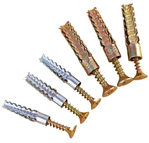 pluggar 10 mm väggankare med skruvset, metallexpansionsrör, självgängande skruv, borrpluggar, betongfästen, bultar (färg 04,50 st)