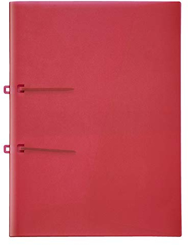 VELOFLEX 4732180 - Strip-Binder DIN A4, PP-Folie, 225 x 316 mm, rot, 1 Stück