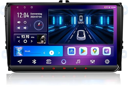 M.I.C. AV9-C Android 10 Autoradio mit navi Ersatz für VW Golf t5 touran Passat RNS RCD Skoda SEAT: Bluetooth 5.4 WiFi 6 9 IPS Bildschirm 2G+64G USB Carplay Android Auto zubehör DE/at/CH