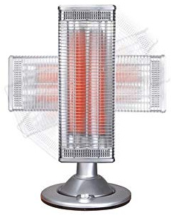 EFFE Stufa Torre al Carbonio k260 | Rotazione in verticale 180° | 2 Livelli di Potenza 600/1200W | Interruttore di Sicurezza antiribaltamento | Alimentazione 220-240V - 50 Hz