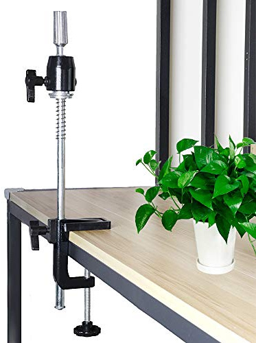ZQIAN BEAUTY Scalable Wig Stand C-Clamp Mannequin Head Holder Rotatable Metal Cosmetology Mannequin Head Holding Clamp Adjustable Height Table Clamp Holder For Hairdresser