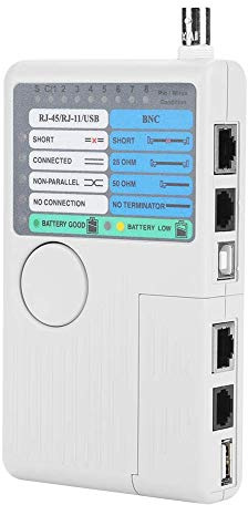 Netzwerktester, RJ11 RJ45 Messgerät USB BNC 4-in-1 tragbares LAN Netzwerk Kabeltester Fernbedienung Leitungstester für UTP STP Kabel Tracker